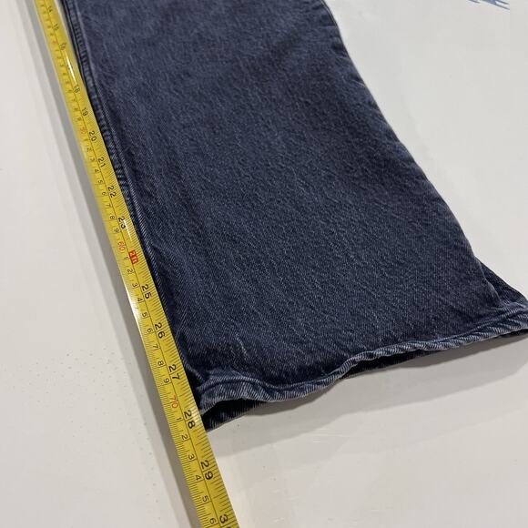 Abercrombie & Fitch Jeans The '90s Relaxed Leather Mix Black 26/2S Curve Love - Picture 8 of 10